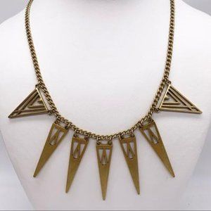 J. Crew Gold Triangle Necklace